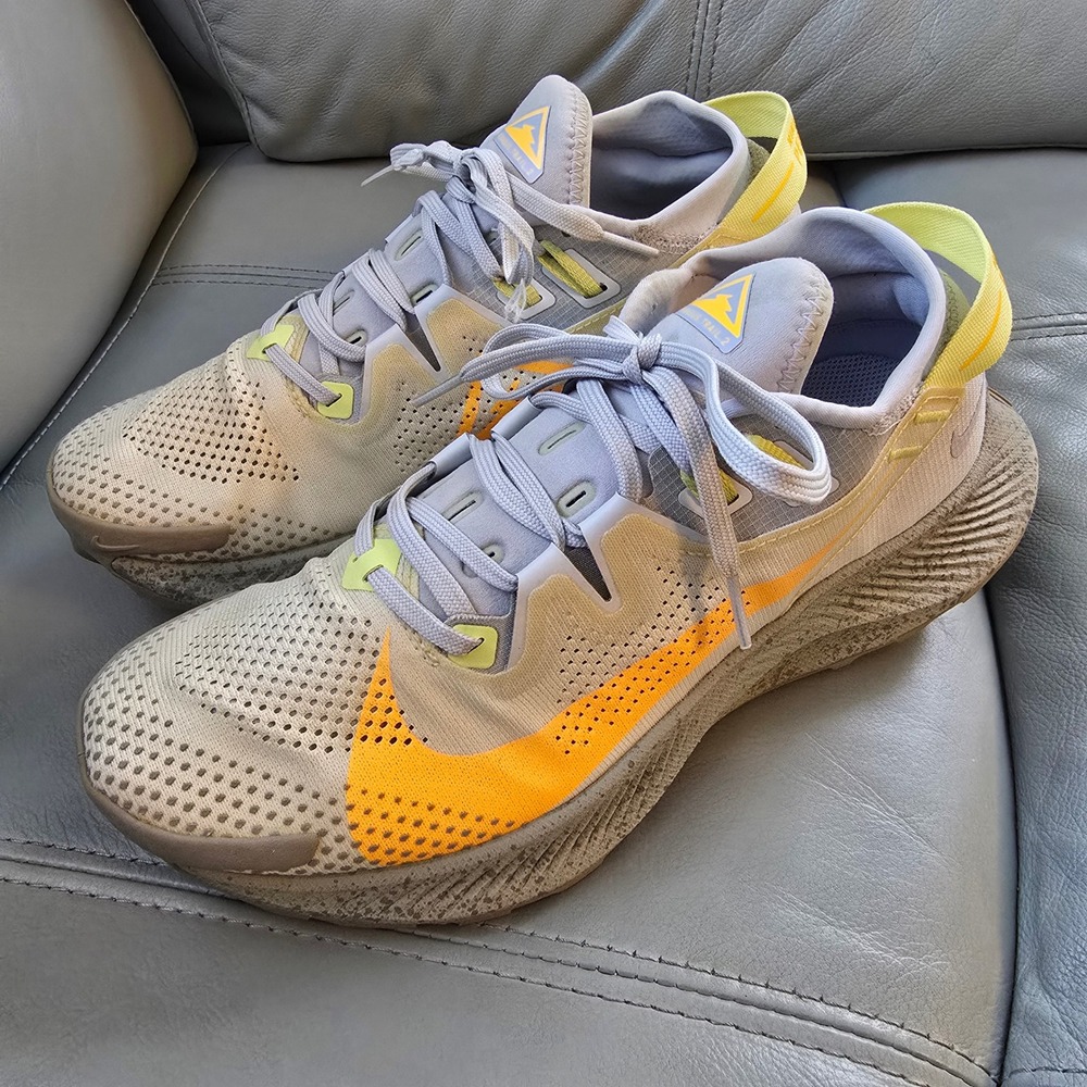 Nike Pegasus Trail 2 Pure Platinum Laser Orange CK4309-001 sz 9.5‎ Running Shoes
